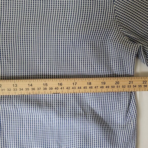 Hugo Boss Slim Fit Dress Shirt 17.5 Albini Fabric Blue Check Cotton New No Tags - Picture 7 of 10